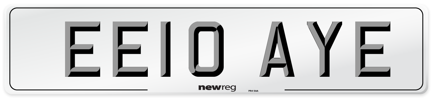 EE10 AYE Number Plate from New Reg